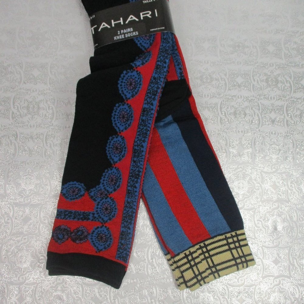 TAHARI 2 Pair Knee Socks NWT Size 9-11 - Picture 3 of 8